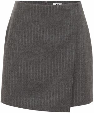 WE Fashion Sukňa  tmavosivá / biela