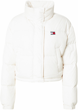 Tommy Jeans Zimná bunda  námornícka modrá / červená / biela