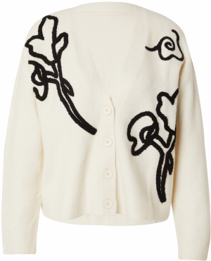 florence by mills exclusive for ABOUT YOU Kardigán 'Luna'  čierna / biela