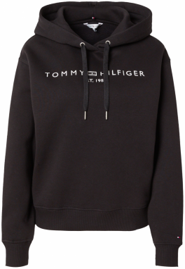 TOMMY HILFIGER Mikina  čierna / biela
