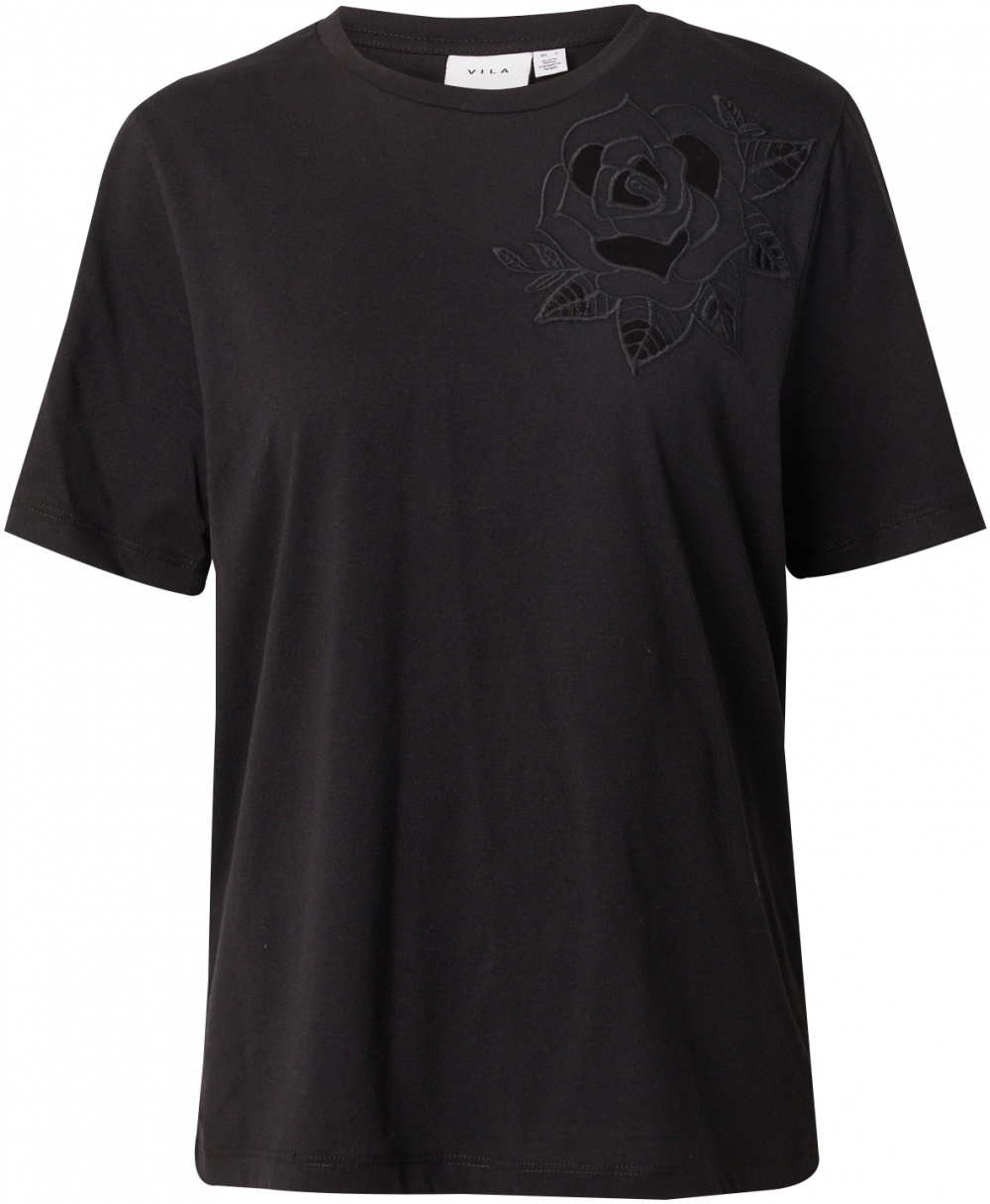 VILA Tričko 'VIKRUNA'  čierna