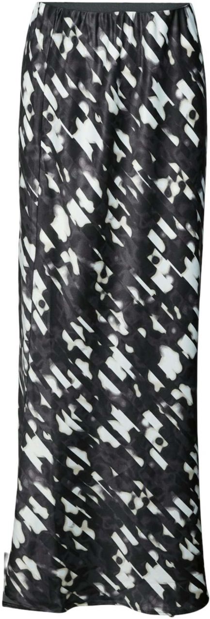 VERO MODA Sukňa 'VMMERLE'  svetlosivá / čierna / biela