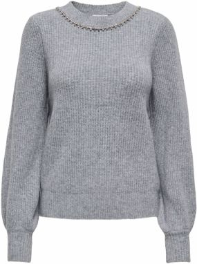 ONLY Sveter 'ONLGAIDA'  sivá melírovaná / priehľadná