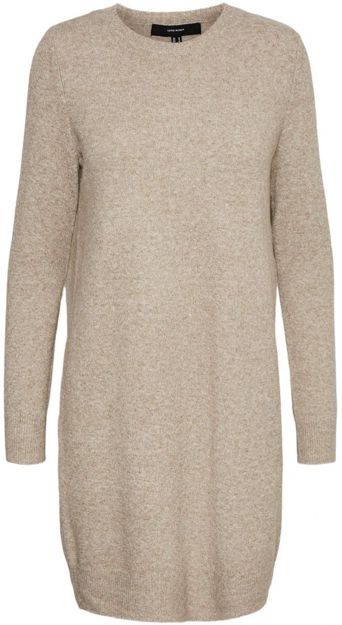 VERO MODA Pletené šaty 'VMDoffy'  hnedá melírovaná