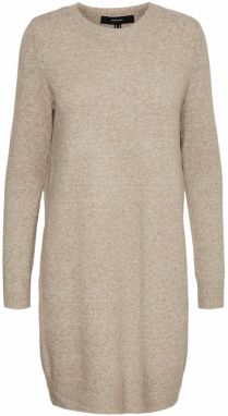 VERO MODA Pletené šaty 'VMDoffy'  hnedá melírovaná
