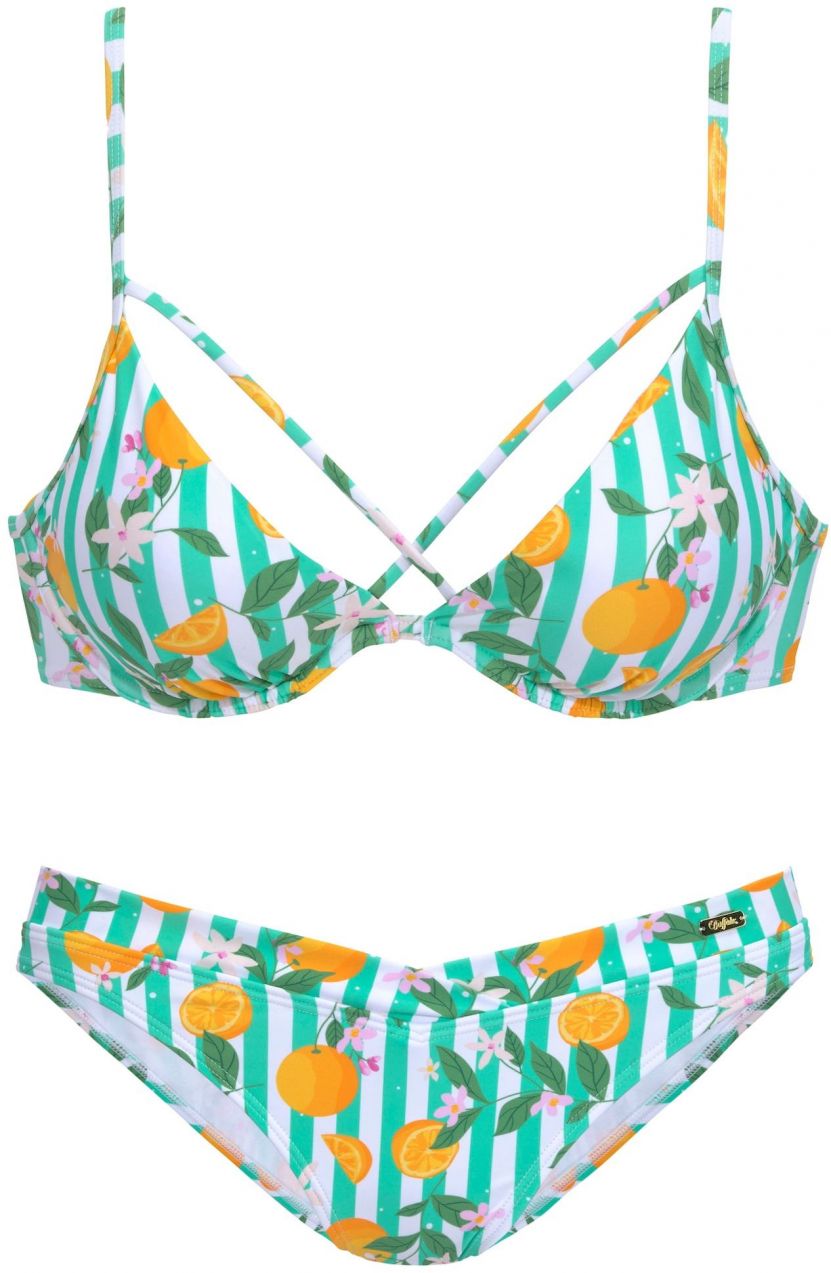 BUFFALO Bikiny  mätová / nefritová / mandarínková / šedobiela