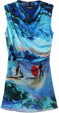 Desigual Letné šaty 'M. Christian Lacroix'  kobaltovomodrá / nebesky modrá / smaragdová / červená