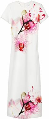 Desigual Šaty 'M. Christian Lacroix'  hnedá / ružová / rubínová / biela
