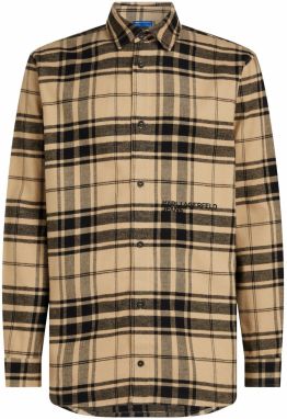 KARL LAGERFELD JEANS Košeľa  piesková / čokoládová / čierna