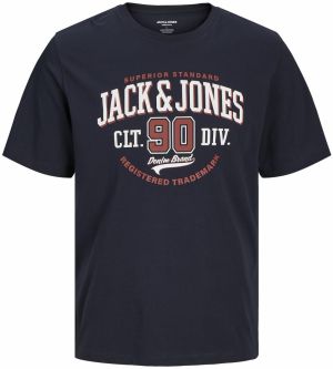 Jack & Jones Plus Tričko  námornícka modrá / tmavočervená / biela