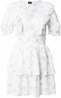 Gina Tricot Šaty  nebielená / svetlozelená / fialová