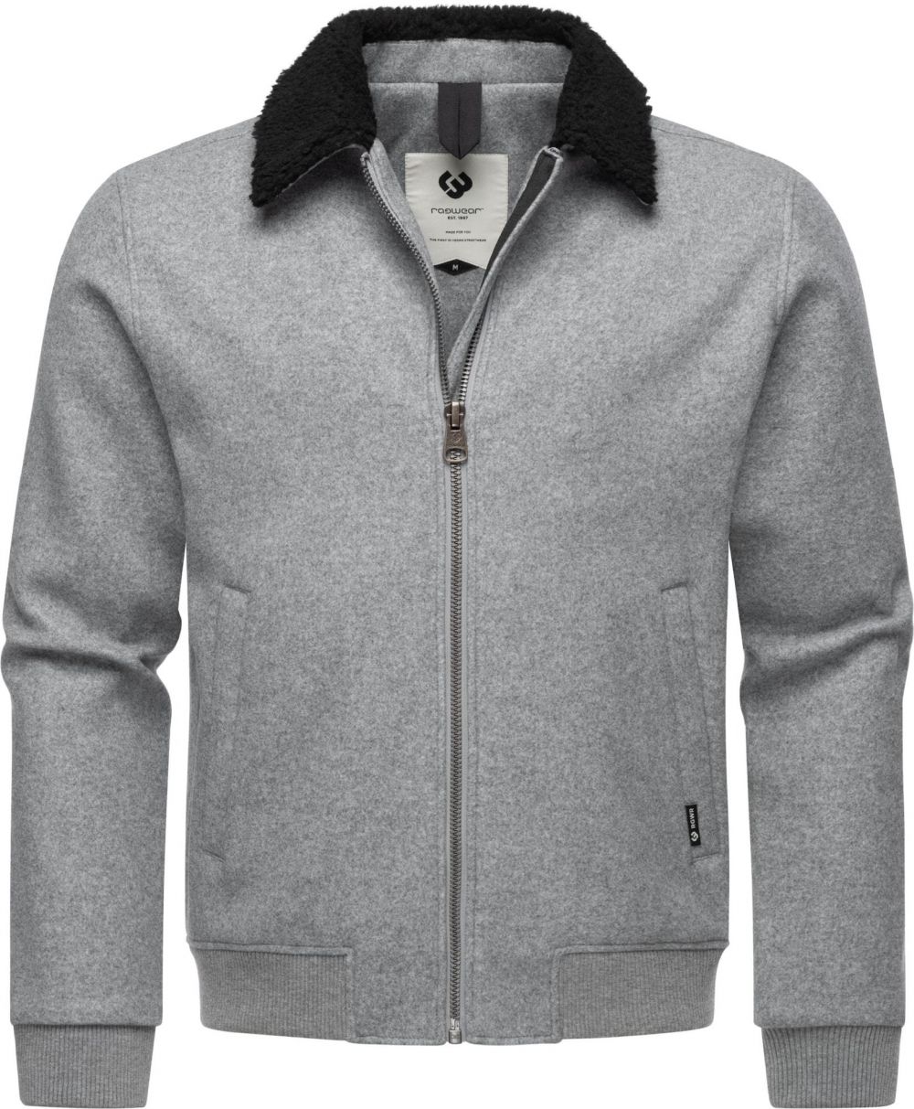 Ragwear Zimná bunda 'Sivval Felt'  sivá melírovaná / čierna