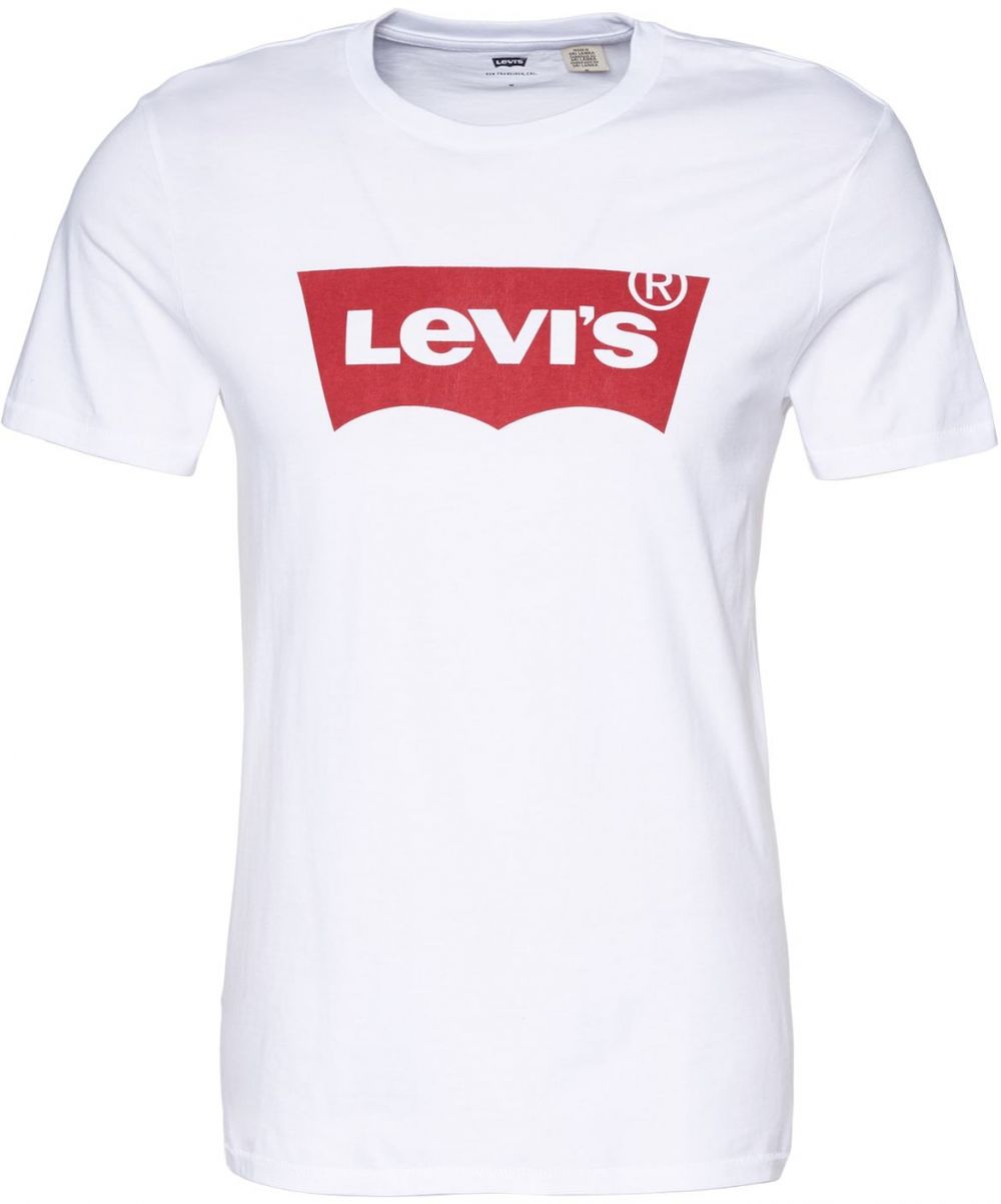 LEVI'S ® Tričko 'Graphic Set In Neck'  červená / biela