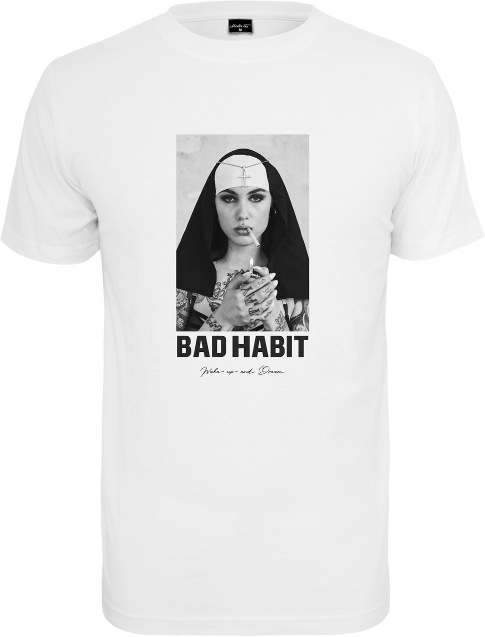Mister Tee Tričko 'Bad Habit'  sivá / tmavosivá / čierna / biela