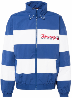 Tommy Jeans Prechodná bunda 'Timeless'  modrá / jasne červená / biela