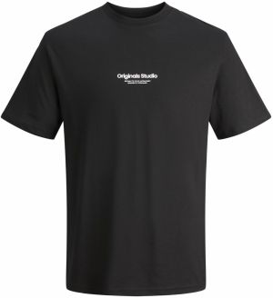 JACK & JONES Tričko 'JORVesterbro'  čierna / biela