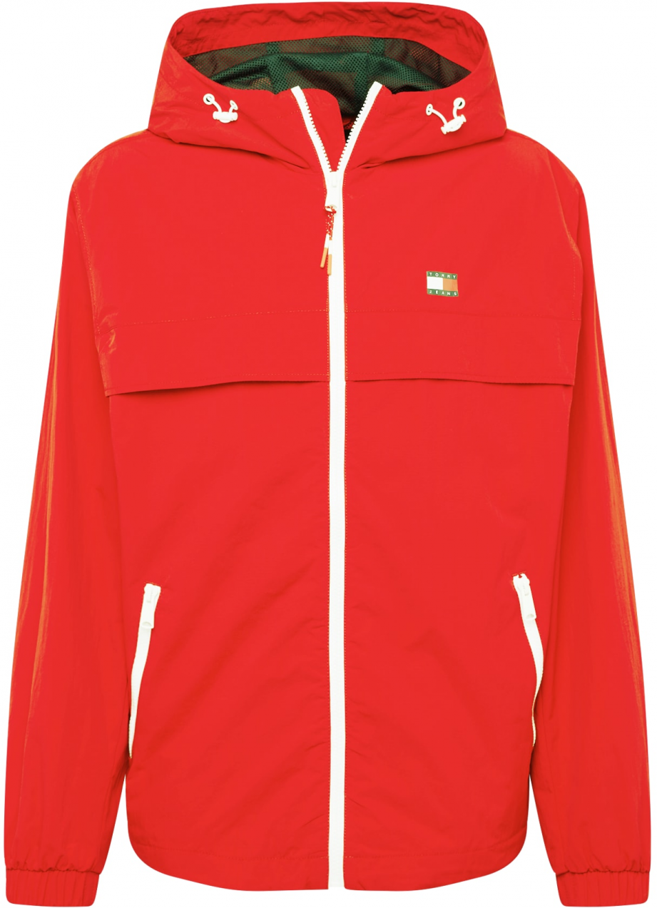 Tommy Jeans Prechodná parka 'CHICAGO'  tmavomodrá / červená / biela