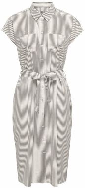 ONLY Košeľové šaty 'HANNOVER SARAH'  čierna / biela