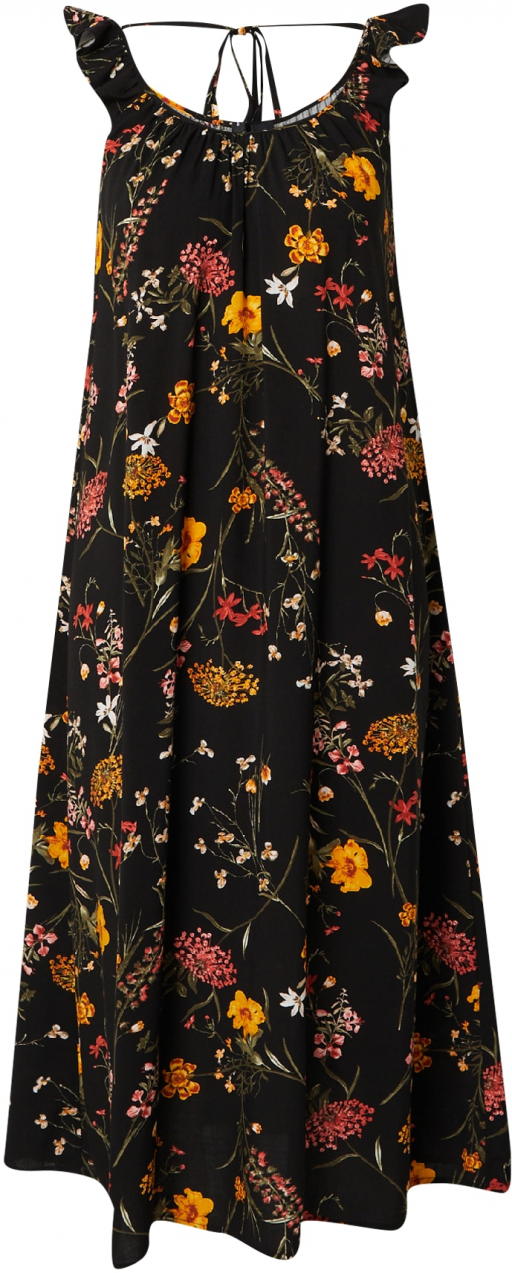 VERO MODA Šaty 'EASY JOY'  oranžová / brusnicová / čierna / biela