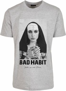 Mister Tee Tričko 'Bad Habit'  sivá / sivá melírovaná / čierna