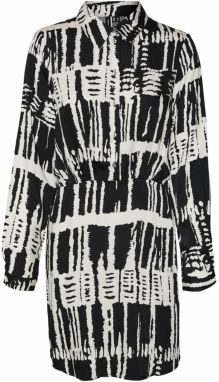 VERO MODA Košeľové šaty 'VMCINDY CLEO'  béžová / čierna