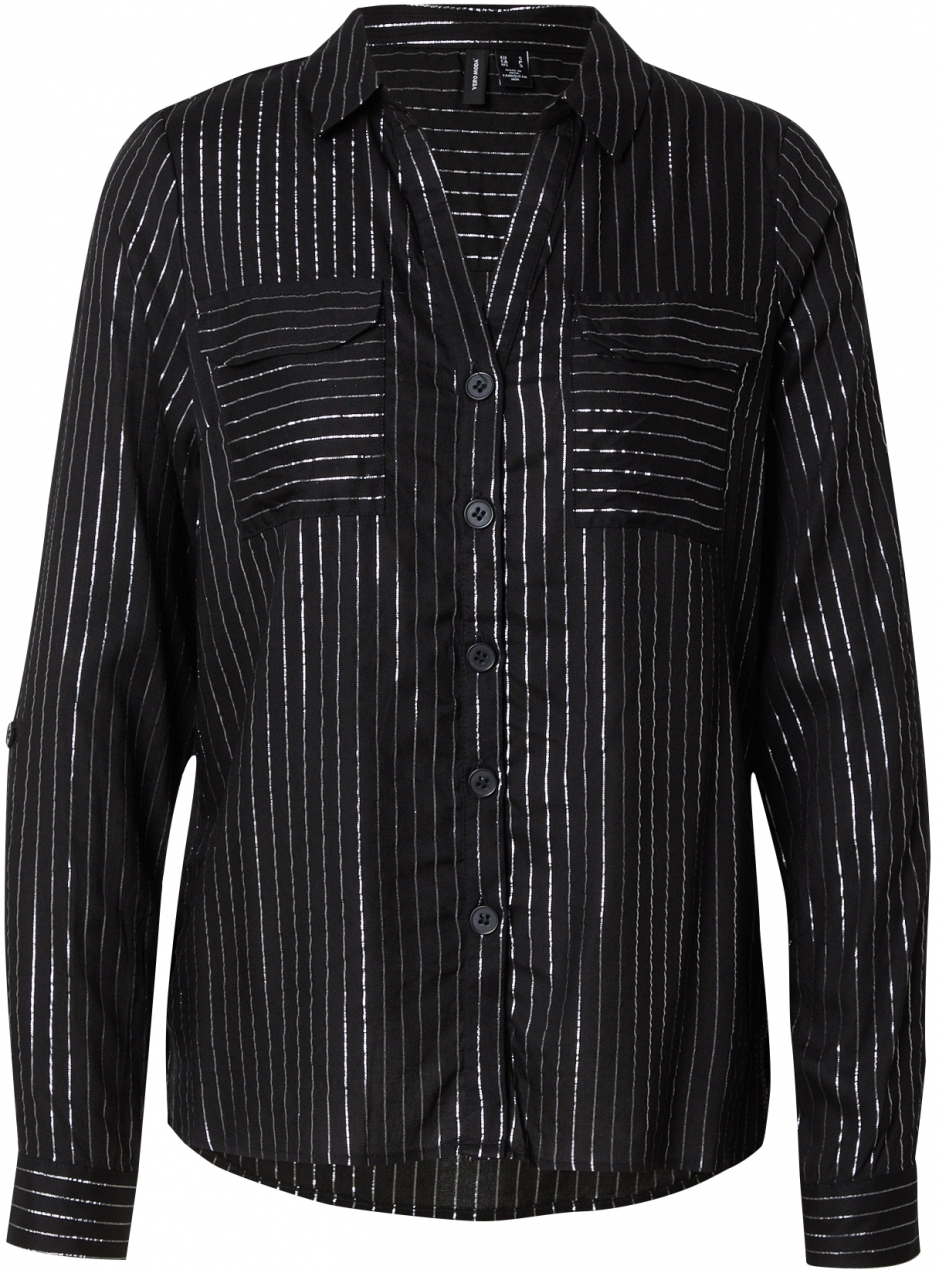 VERO MODA Blúzka 'VMBUMPY'  čierna / strieborná