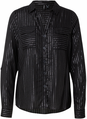 VERO MODA Blúzka 'VMBUMPY'  čierna / strieborná