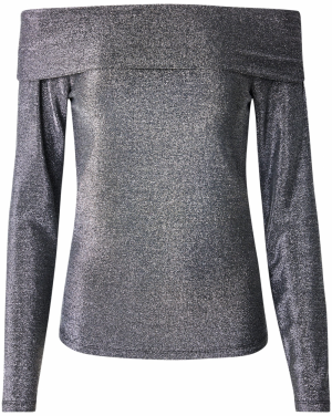 PIECES Tričko 'PCSANDRA'  čierna melírovaná