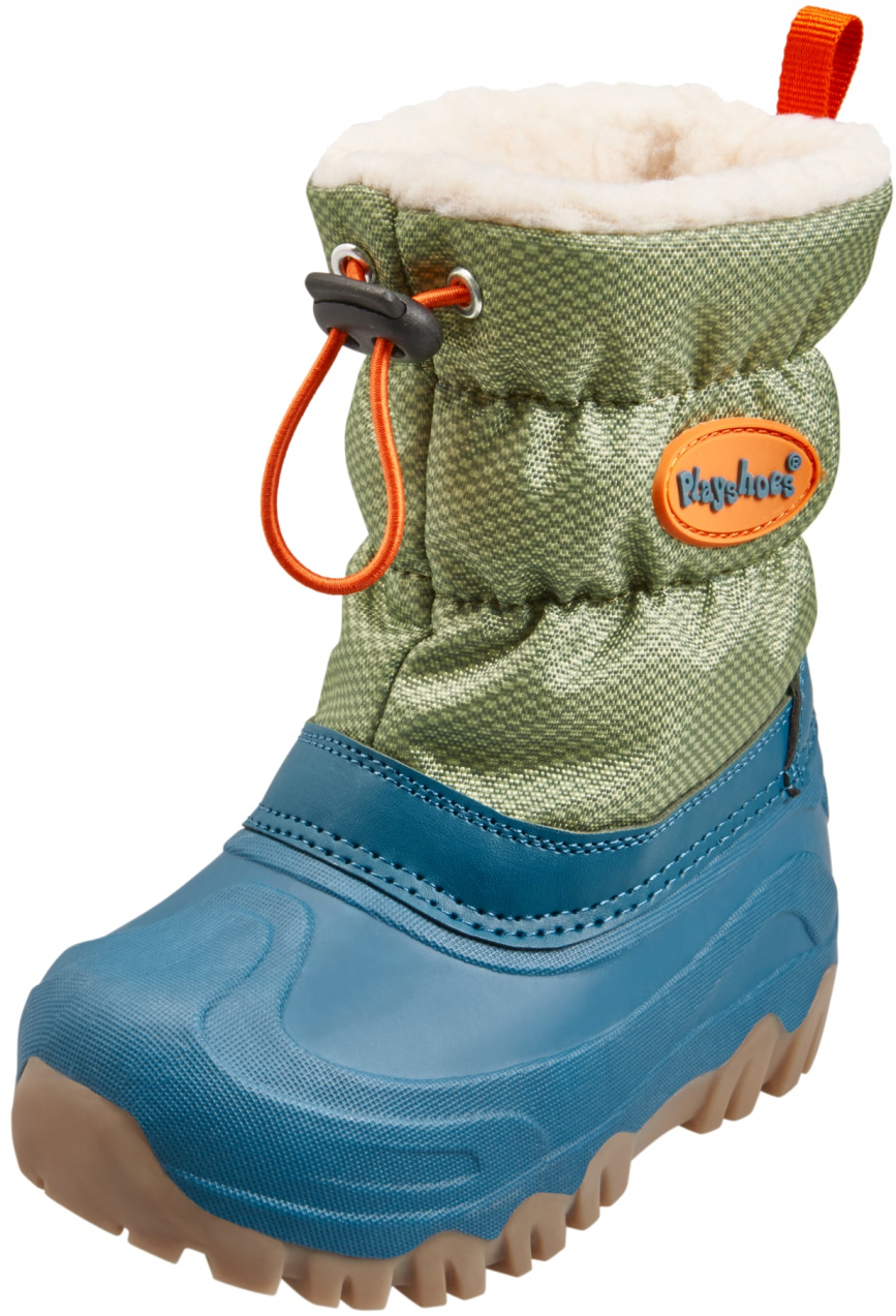PLAYSHOES Snehule  olivová / petrolejová / oranžová