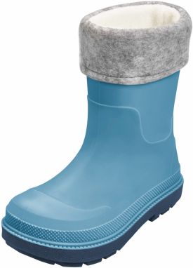 PLAYSHOES Gumáky  neónovo modrá / sivá melírovaná