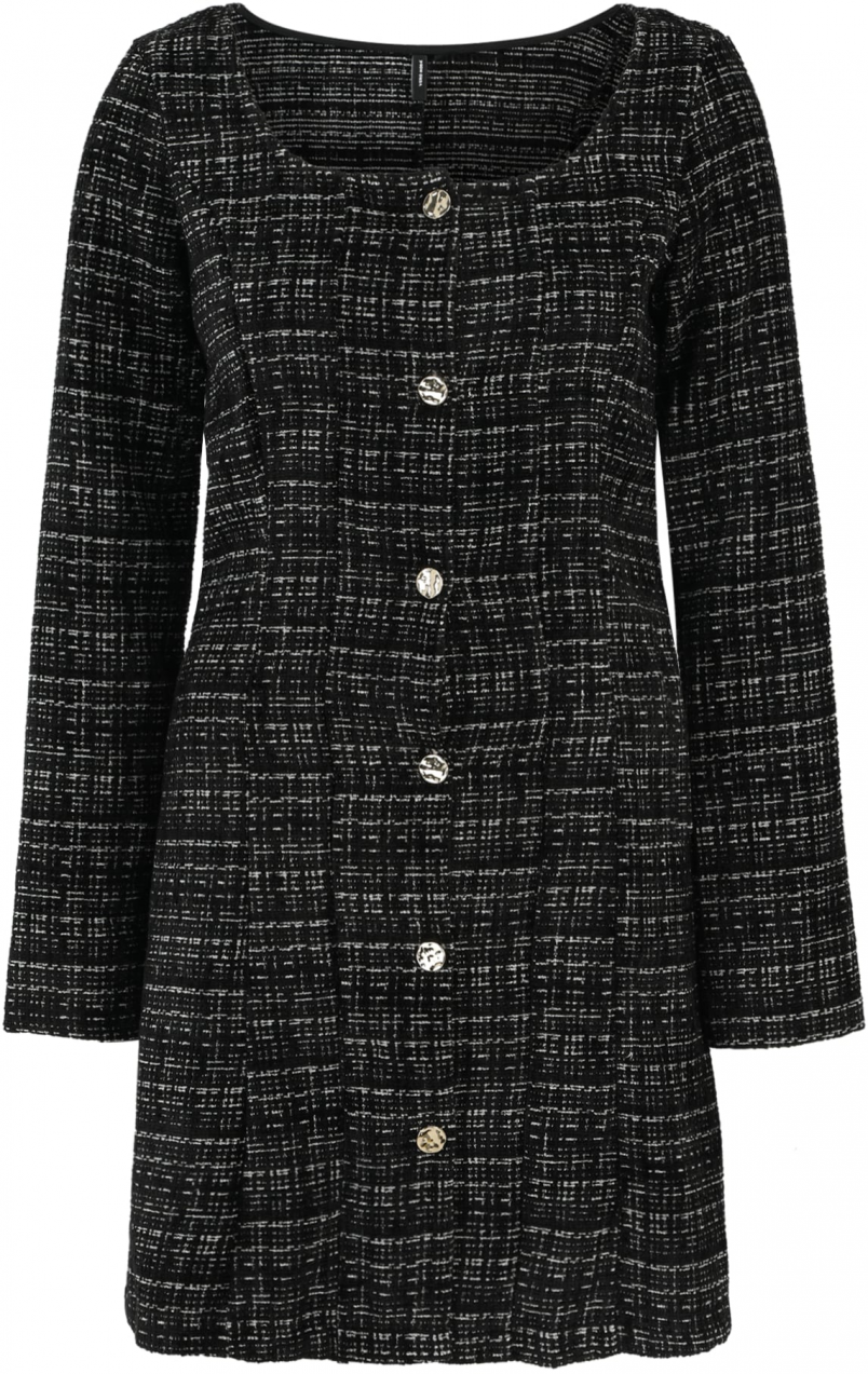 Vero Moda Tall Šaty 'VMCLEVER'  čierna / biela