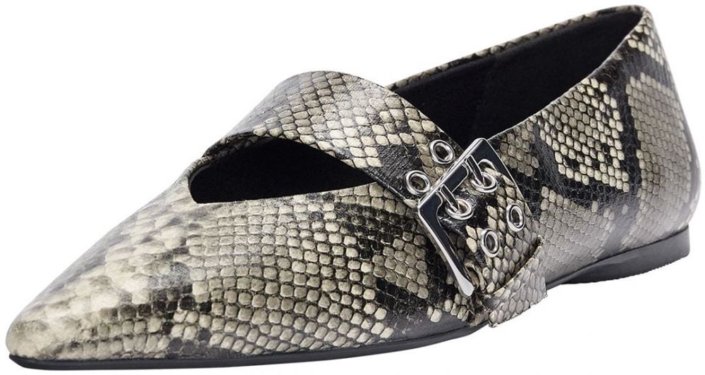 Pull&Bear Baleríny s ramienkom  sivobéžová / tmavosivá / čierna