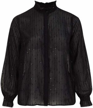 WE Fashion Blúzka  čierna