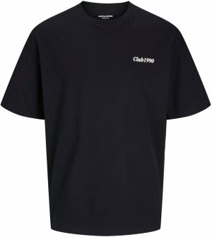 JACK & JONES Tričko 'JJEBRADLEY'  orgovánová / čierna / biela