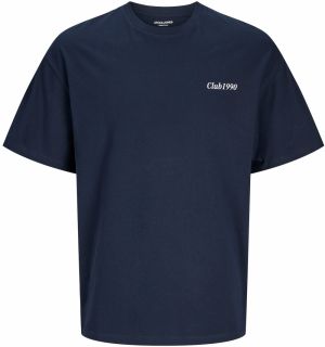 JACK & JONES Tričko 'JJEBradley'  tmavomodrá / svetločervená / biela
