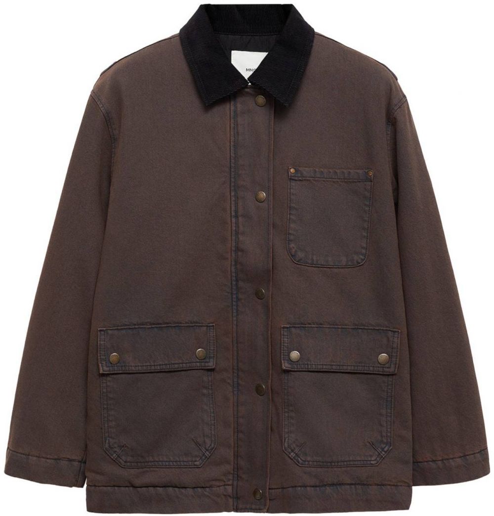 MANGO Prechodná bunda 'Gianna'  vínovo červená / čierna