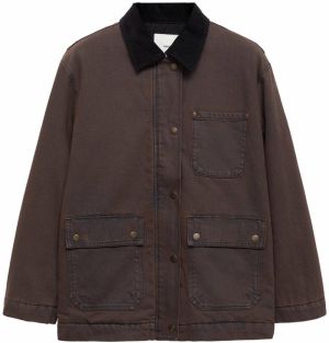 MANGO Prechodná bunda 'Gianna'  vínovo červená / čierna