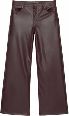 Pull&Bear Nohavice  vínovo červená