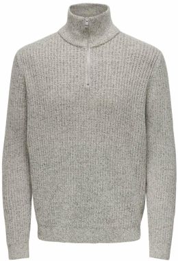 Only & Sons Sveter 'ONSMALAKI'  sivobéžová / čierna
