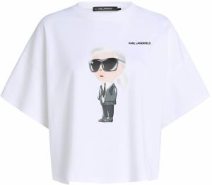 Karl Lagerfeld Tričko  béžová / sivá / čierna / biela