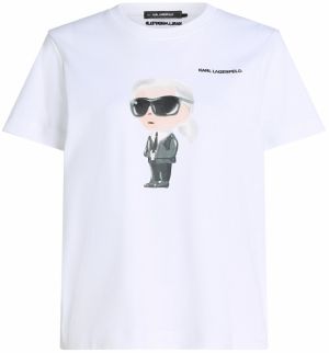 Karl Lagerfeld Tričko  sivá / čierna / biela
