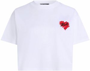 Karl Lagerfeld Tričko  červená / čierna / biela
