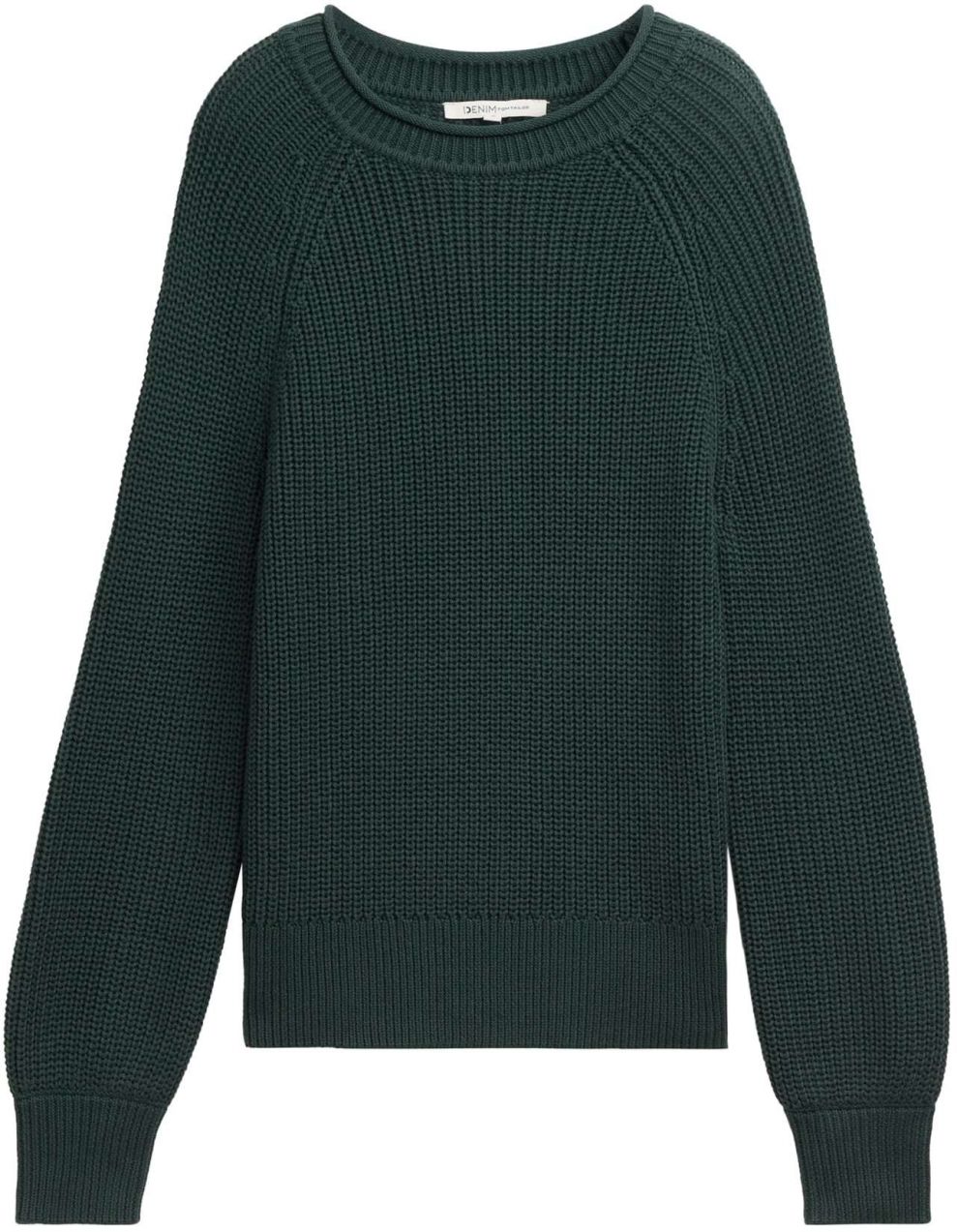 TOM TAILOR DENIM Sveter  tmavozelená