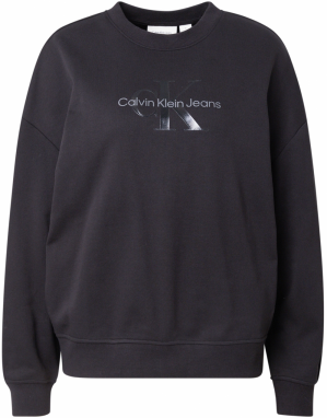 Calvin Klein Jeans Mikina  sivá / čierna