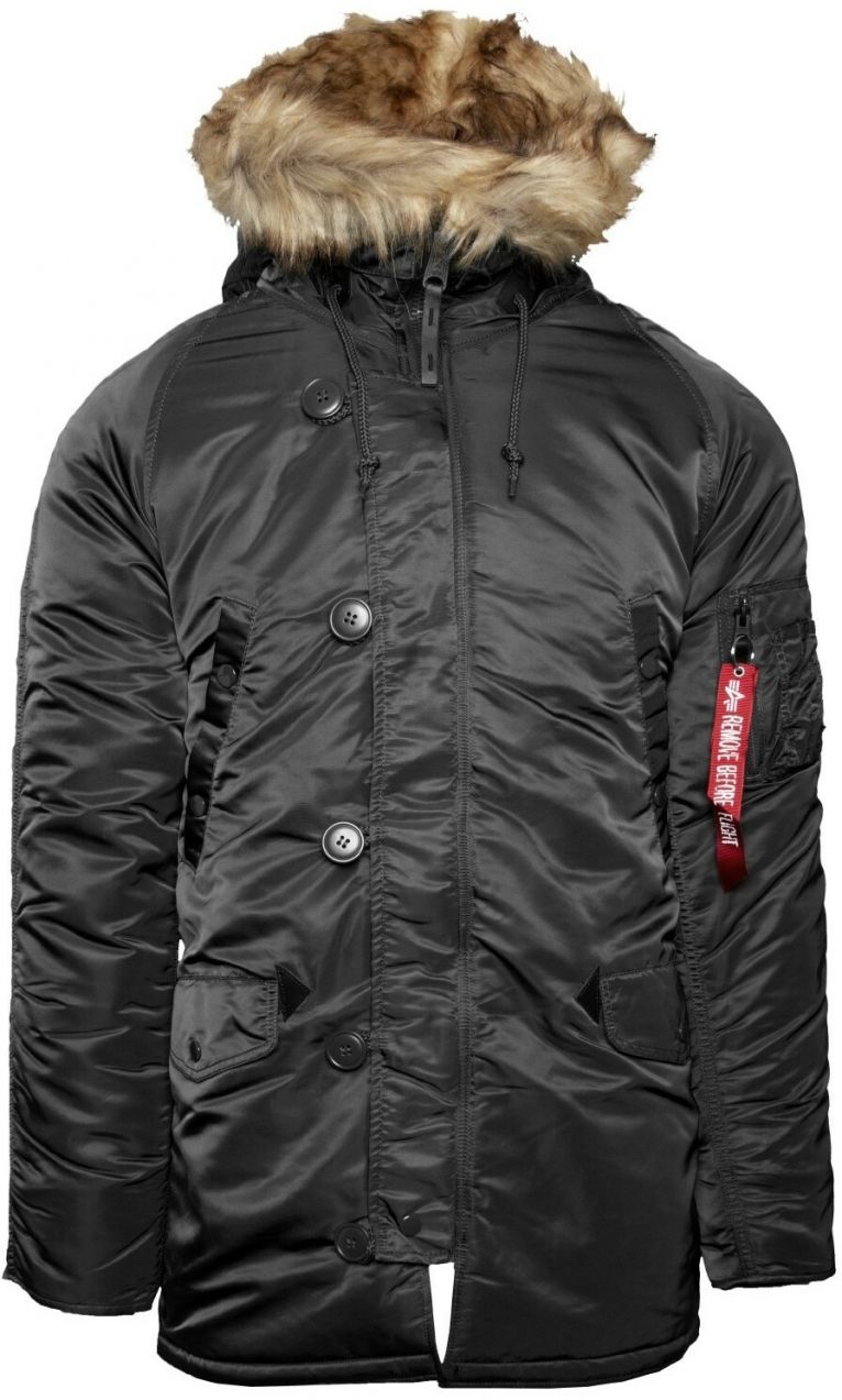 ALPHA INDUSTRIES Zimná parka 'N3B VF 59'  čadičová / oranžová