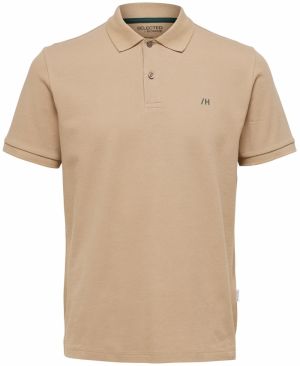 SELECTED HOMME Tričko 'SLHDante'  svetlohnedá / čierna