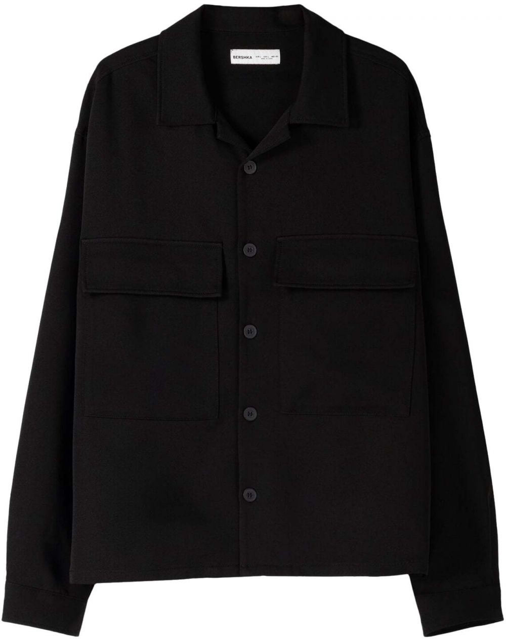 Bershka Košeľa  čierna