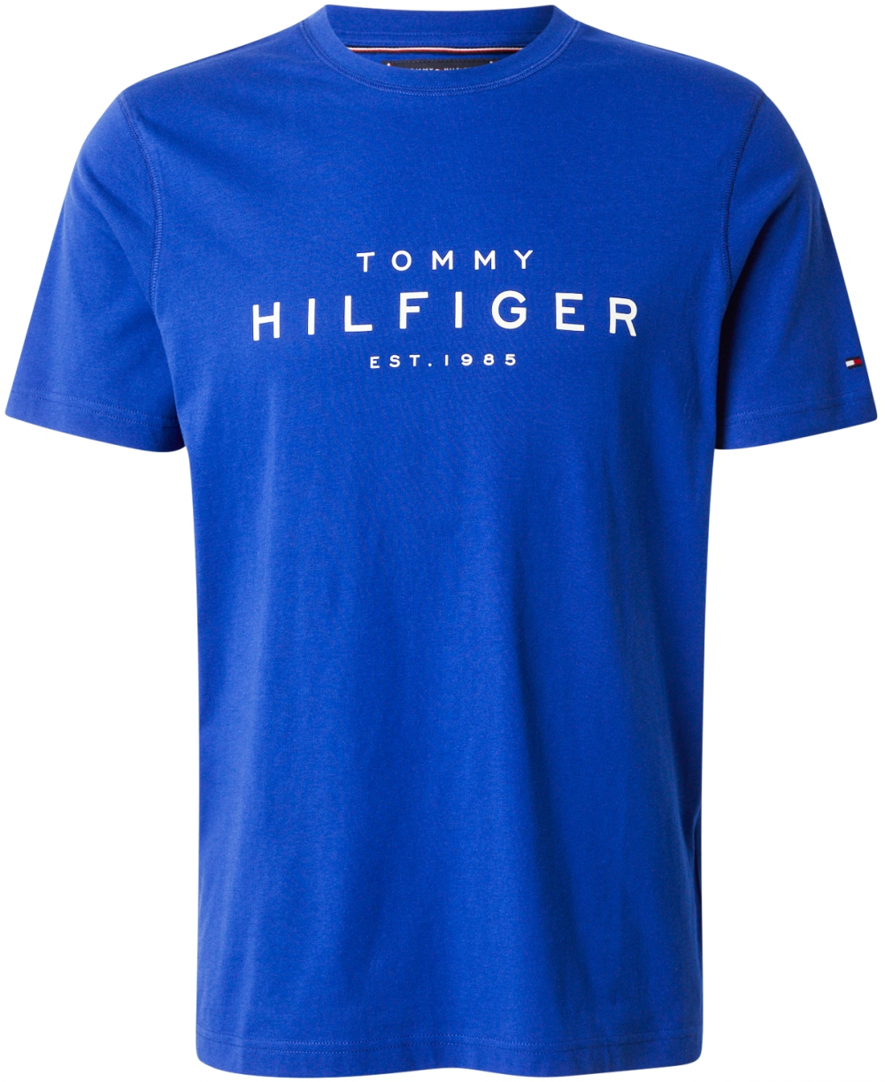 TOMMY HILFIGER Tričko  modrá / biela