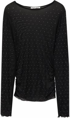 Pull&Bear Tričko  čierna / priehľadná