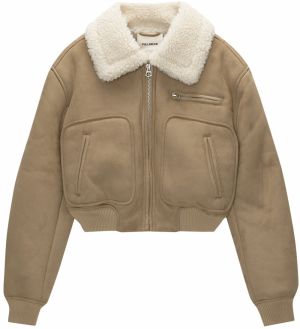 Pull&Bear Prechodná bunda  svetlohnedá / prírodná biela